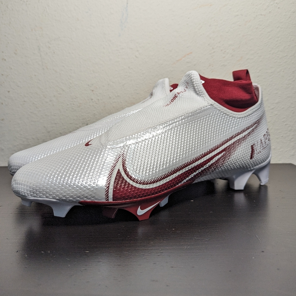 Nike Mens Sizes Vapor Edge Pro 360 Football Cleats White/Red CV6345-105
